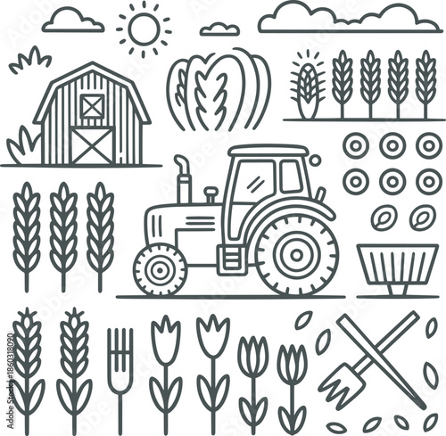 Agriculture Farming and Sustainable Food Production Concept