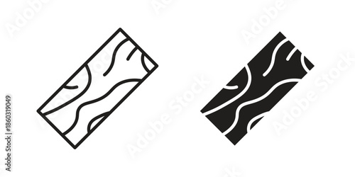 Wood board icons. glyph icon vector on white background. Flat and line vector