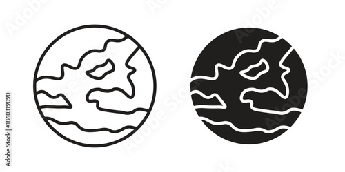 World icons. glyph icon vector on white background. Flat and line vector
