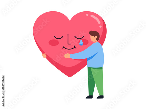 Broken Heart Vector Illustration