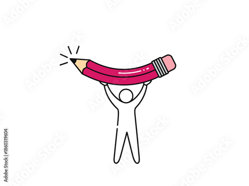 Stylish Person Wearing a Scarf Illustration