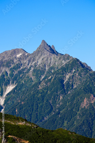 mountain landscape with blue sky