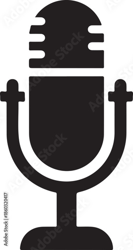 Microphone Stand Silhouettes Vector Bundle