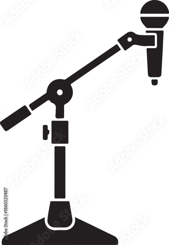 Microphone Stand Silhouettes Vector Bundle