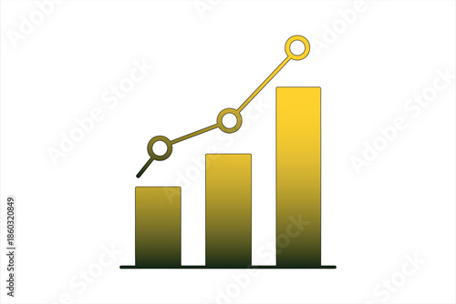 Business Growth Upward Trend Graph Icon