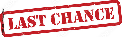 Red last chance stamp on transparent background