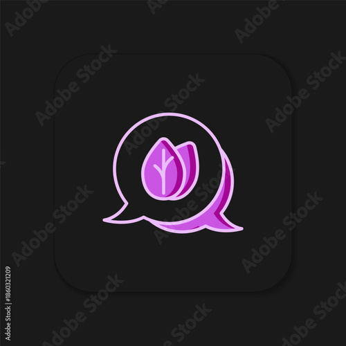 Filled outline Leaf icon isolated on black background. Leaves sign. Fresh natural product symbol. Flat filled outline style with shadow. Vector