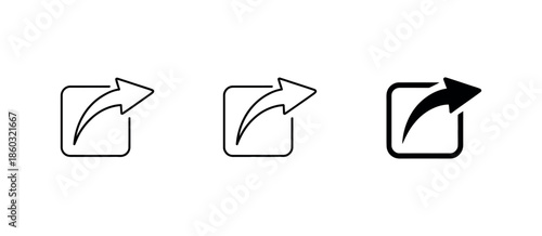 Share Icon Set Vector – Social Media and Sharing Symbols