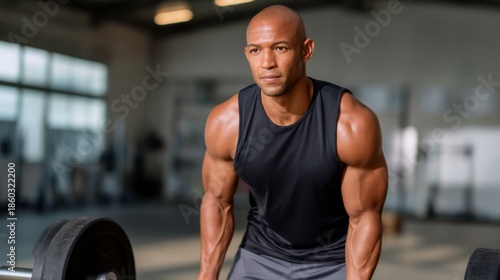 Weightlifting competition gym fitness event indoor environment close-up view strength and determination