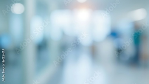 Wallpaper Mural Abstract blurred interior with silhouetted people in a modern lobby Torontodigital.ca