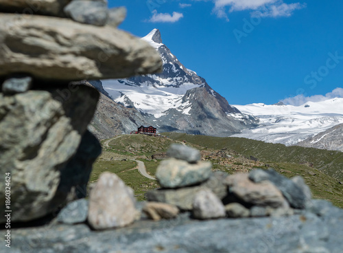 View of  Fluhalp, Matterhorn in Zermatt, Switzerland