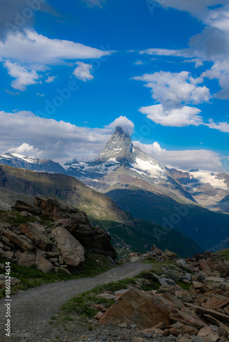 Hiking trail with the Matterhorn in the background
