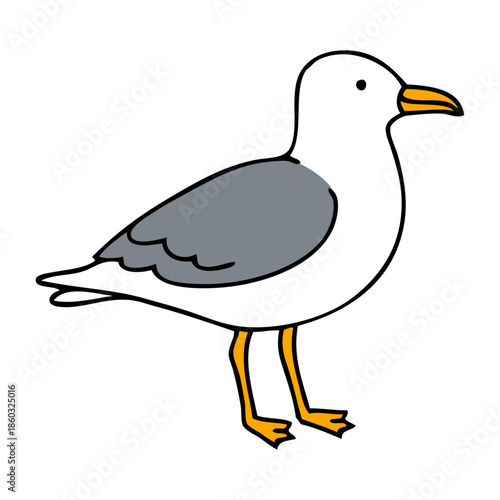 Dibujo sencillo con líneas de gaviota