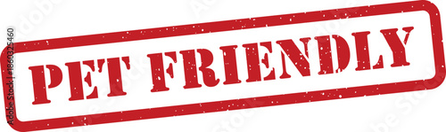 Red pet friendly stamp