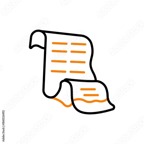 invoice icons minimalist flat style design, invoice Vector illustration on white background