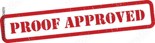 red proof approved stamp