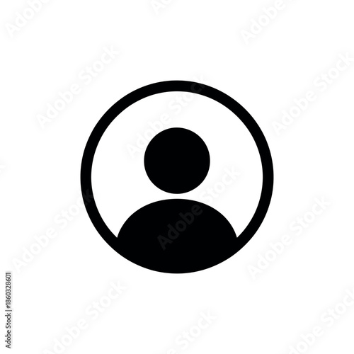 User Icon Vector. Simple Profile, Avatar, and Person Silhouette Isolated Graphic for App, Web Site, and Account Interface