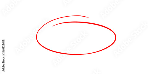 Hand Drawing Different Circles Isolated On The Transparent Background, Handwritten Red Circle For Marking Text, Numbers, Marker Pen Or Pencil Notes, Logo Elements, Hand-Drawn Doodle Grunge Circle