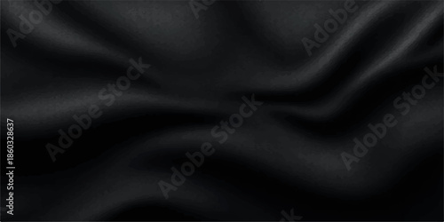 Black satin and silk fabric background
