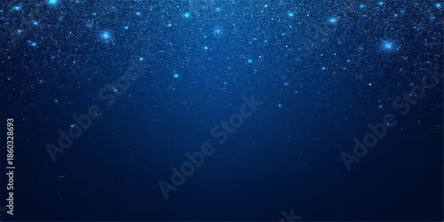 Konstfotografi Blue Christmas background with snowflakes and holiday decorations
