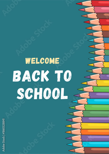 School-themed cover backgrounds. A collection of flat vector illustrations. Back to School. Poster or cover designs with school-themed elements and objects, simple backgrounds for posters.