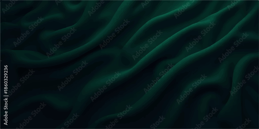 Obraz premium Green silk and satin fabric background with smooth flowing texture