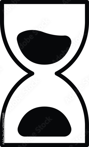 Simple outline icon of hourglass