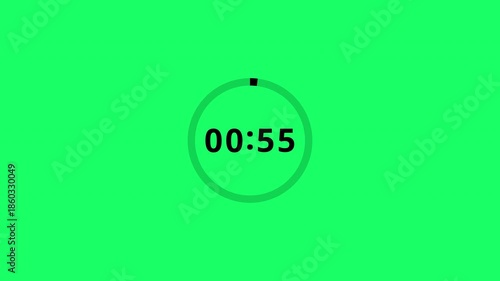 One minute Sliding Countdown Timer Animation, One Minute 60 to 0 Seconds Countdown Video,One Minute Sliding Countdown Timer, 60 Second digital Clock Animation, Scrolling Numbers on Black Background. 