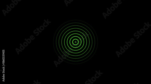 Digital Radio wave circle background. Radio station signal icon 4k animation. Abstract radio waves diffusion animation and seamless looping circle background.