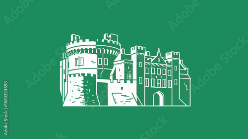 Historic castle architecture with towers and battlements