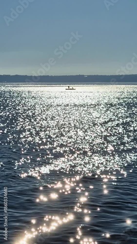 A view of Lake Bracciano from Trevignano Romano on a winter's day