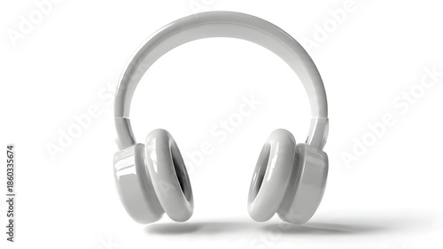 Modern 3D Headphones Icon for Music, Audio and Podcast Apps
