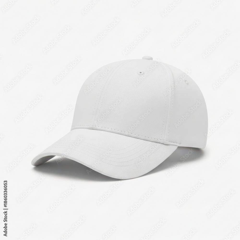Fototapeta premium White baseball cap isolated on white background