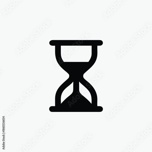 sand watch icon silhoutte vector style template
