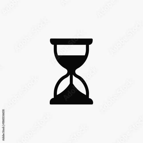 sand watch icon silhoutte vector style template