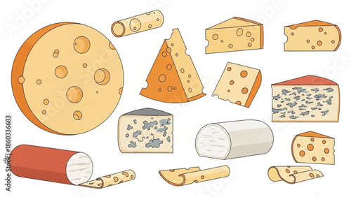 Cheese Lovers Day Illustration Banner Vector with Cheese Plate