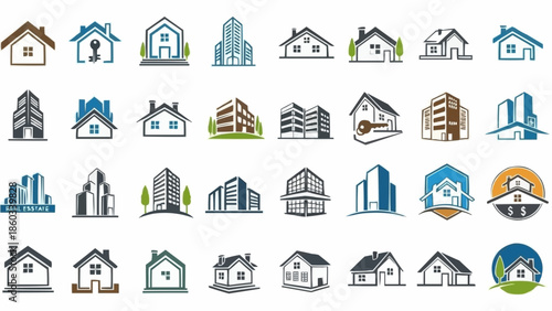 Collection of Real Estate and Architectural Logo Designs.