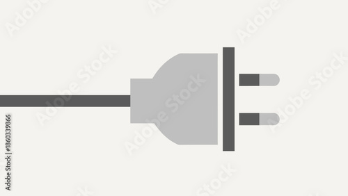 Electric Plug Icon Power Connection and Electrical Supply.