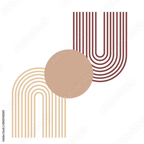 Boho Element with white background