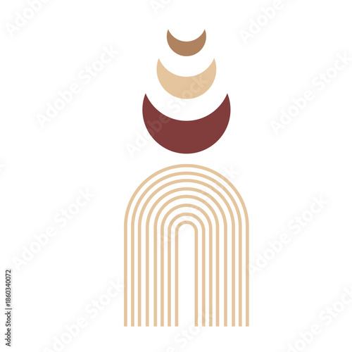 Boho Element with white background