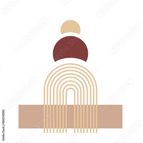 Boho Element with white background