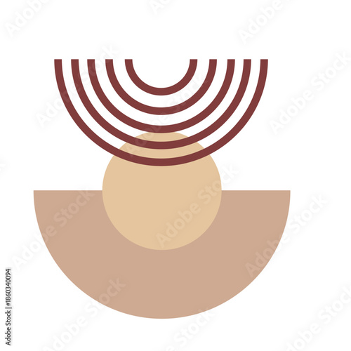 Boho Element with white background