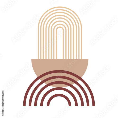 Boho Element with white background