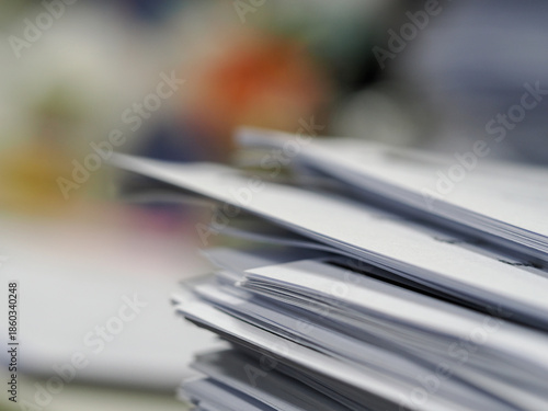 many jobs waiting to be done on the table, busy concept