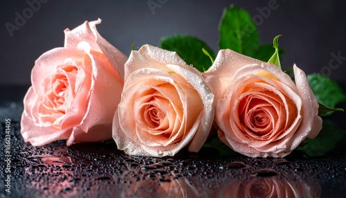 Dew-Kissed Roses used for background cards or for valentine's day
