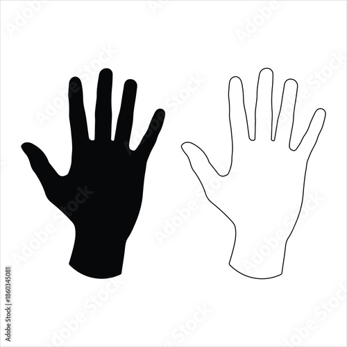 Hand vector silhouette, detailed hand gestures, positions, signs. Ideal arm, hands for illustrations, logos, icons. High quality graphics showcasing human interaction, expression