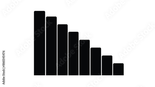 A detailed black silhouette of a rowan branch with berries and leaves