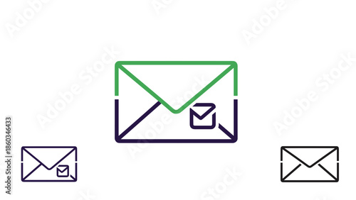 Email Communication Icons Modern Design for Digital Correspondence.