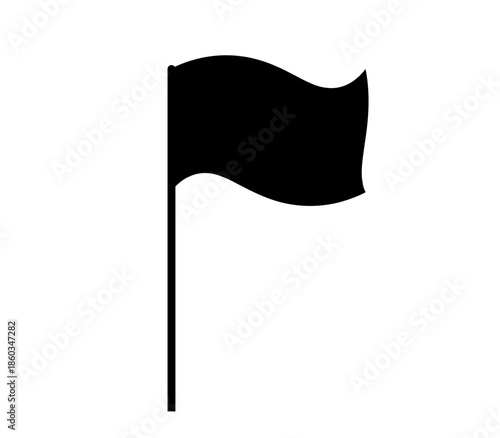 black and white flags