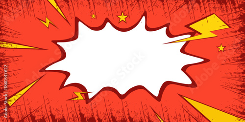 Comic cartoon bubble speech blank template background